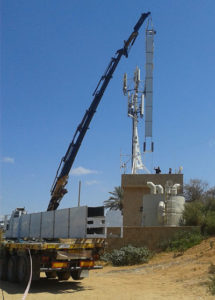 lifting crane for a vertical bar screen equipwater